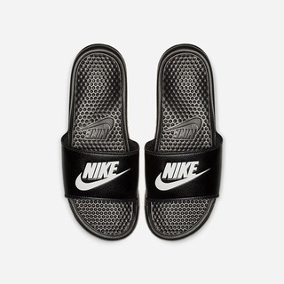 Papuci Nike Benassi Barbati Negrii Albi | QRGJ-03285